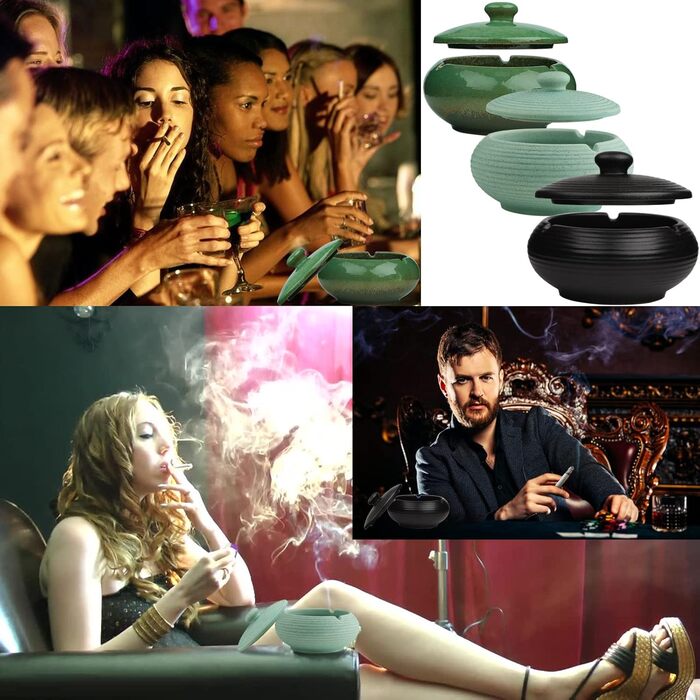 Попільничка з кришкою чорна Nuts OT nuts