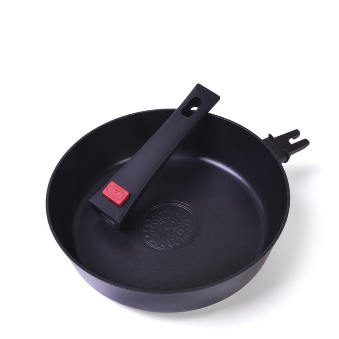 Глубокая сковорода Fissman OFELIA 24x6,5см со съемной ручкой (14251)