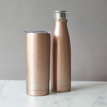 Термокухоль дорожній металевий Built Rose Gold, з подвійними стінками, рожевий, 500 мл