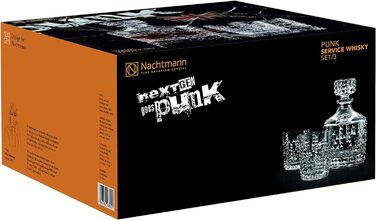 Набор для лонг-дринка, 4 предмета, хрустальное стекло, 390 мл, Punk, 0099498-0 (графин 2 чашки)