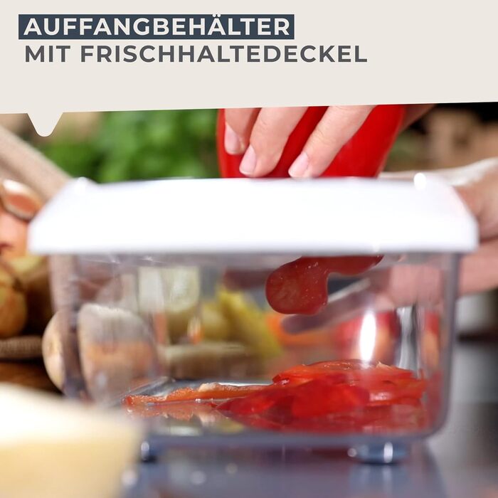 Багатофункціональний подрібнювач овочів з 11 різними насадками 25,5 x 14,9 x 9,5 см Fackelmann