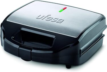 Контактний гриль Ufesa та тостер для сендвічів XXL підходять для всіх розмірів тостів, гриль для стейків і паніні, бутербродниця з антипригарним покриттям, електричний гриль, який легко чистити, ізольовані ручки, 1000 Вт, PR1000 (3-в-1 900 Вт)