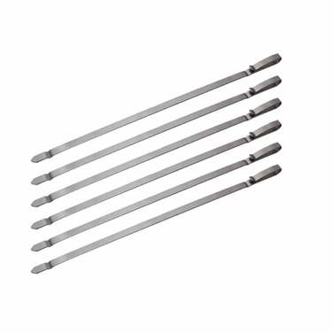 Набор из 6 шампуров 41 см для гриля с ветрозащитой Santos