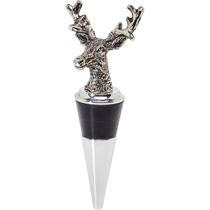 Набір із 3 пробок для пляшок з підставкою, олень, лисиця, фазан,  нержавіюча сталь EDZARD