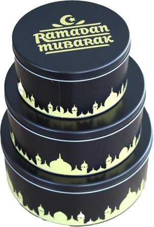 Банки для цукерок KAMACA 1,2 л Набір із 6 банок для цукерок з кришками Герметичний диспенсер для зберігання, придатний для миття в посудомийній машині, у вінтажному стилі для солодощів, кукурудзяних пластівців, печива та іншого (Набір із 3 банок на Рамада