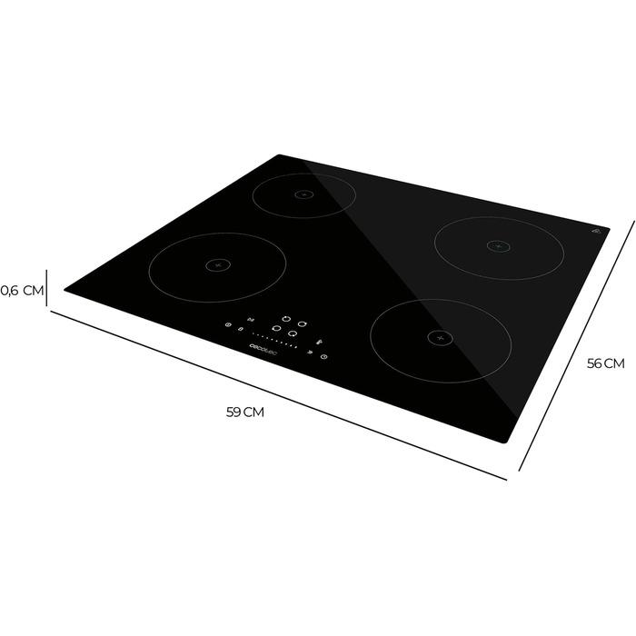 Індукційна плита з 4 конфорками, 7200 Вт Bolero Squad I 4200 Cecotec