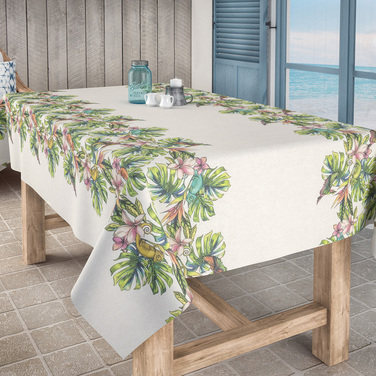 Скатертина Aitana textil Digital Lino 501 в рулоні, полікоттон, ширина 140 см