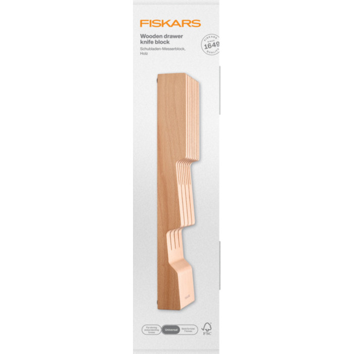 Підставка дерев'яна для зберігання ножів Fiskars All Steel (1062890)
