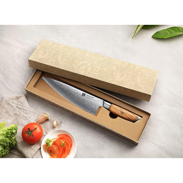 Кухарський ніж 21,2 см, дамаська сталь XINZUO