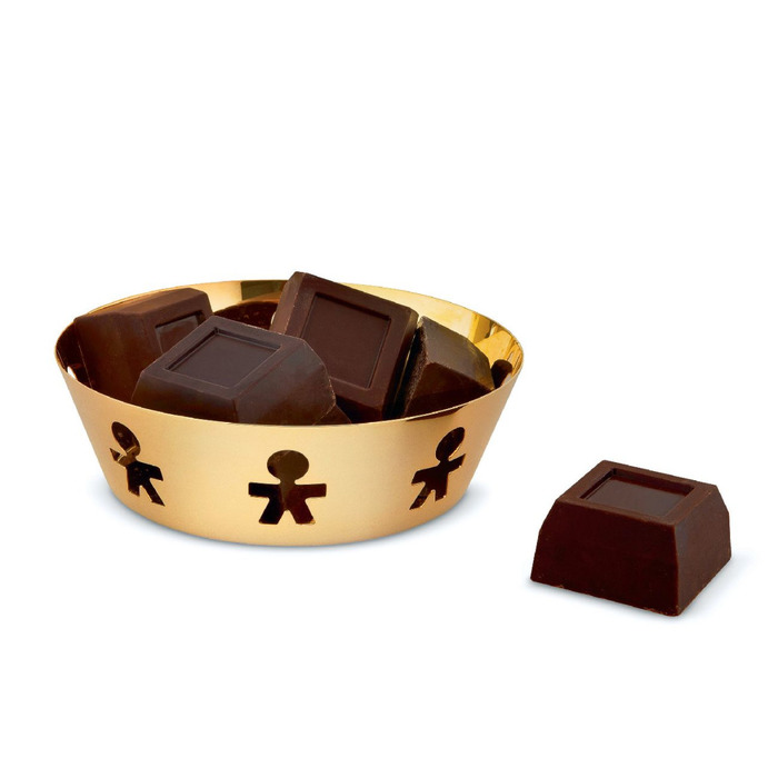 Миска 18х5,4 см, позолочена Girotondo Alessi