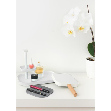 Організатор з дзеркалом 26х18х28 см білий Yana Umbra