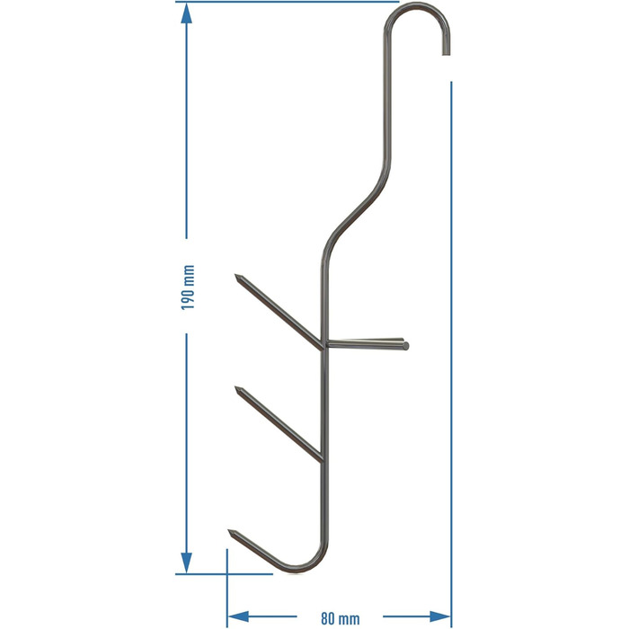 Набір гачків для коптильні з нержавіючої сталі 5 шт 20 см Browin