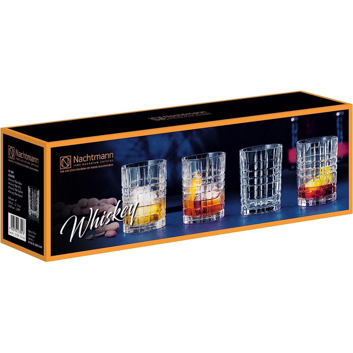 Набір склянок для віскі 345 мл, 4 предмети, Square Nachtmann