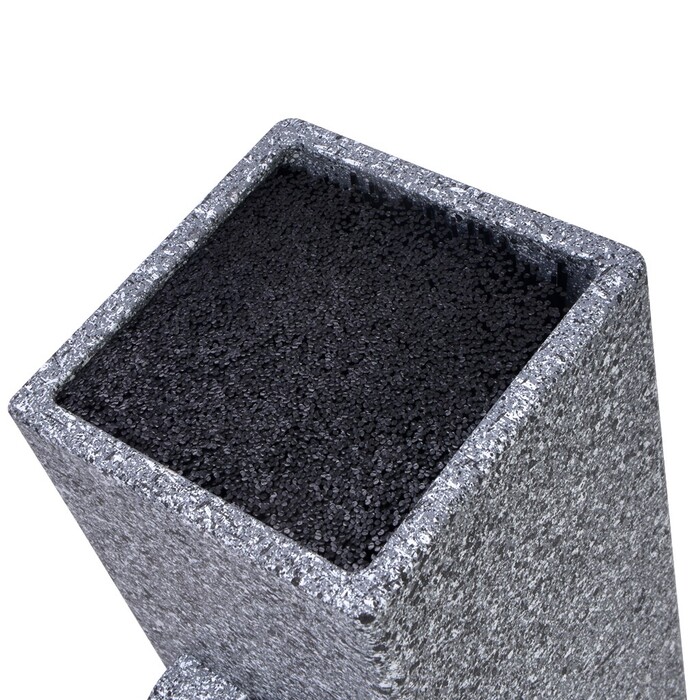 Підставка для кухонних ножів та ножиць Fissman 11x11x26 см ГРАФІТ (2876)