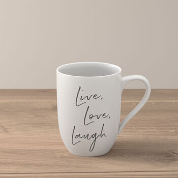 Кружка 340 мл "Live Love Laugh", белая Statement Villeroy & Boch