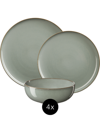 Столовий сервіз з 12 тарілок Eucalyptus Saisons ASA-Selection