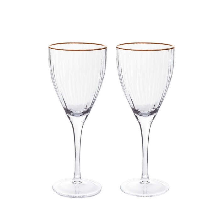 Набір з 2-х бокалів для червоного вина 420 мл скло Fissman