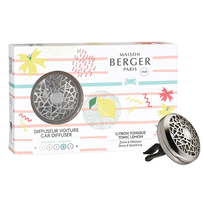 Диффузор для автомобиля Maison Berger Paris RIVIERA с арроматом TONIC LEMON