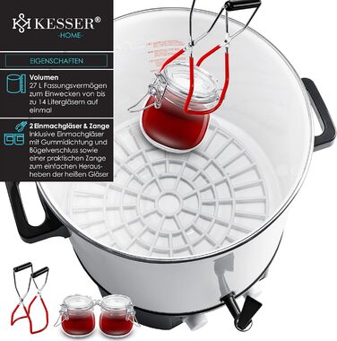 Консерватор 27 л 1800 Вт білий KESSER