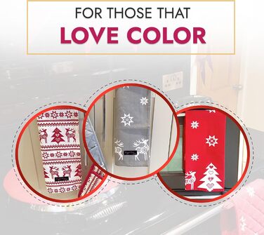 Набір з 2 різдвяних кухонних рушників Christmas Nordic 50 x 70 см червоний Ragged Rose