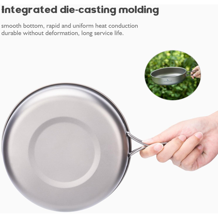 Кемпінгова сковорода 18 см титан iBasingo