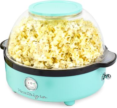 Апарат для попкорну 5,5 л у ретро-стилі бірюзовий Nostalgia