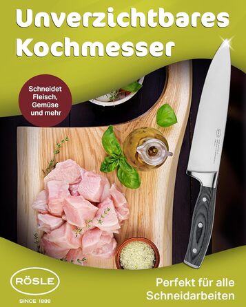 Нож поварской 20 см Wolfgrey Rosle