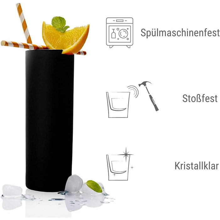 Стаканы для кампари 320 мл, набор 6 предметов, черные New York Bar Stölzle Lausitz