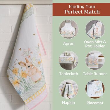 Набір з 3 багатоцільових кухонних рушників Maison d&39 Hermine Rural Christmas, 100 бавовна Барні рушники День подяки/Різдво (50 см x 70 см) (13 - Великодні роси)