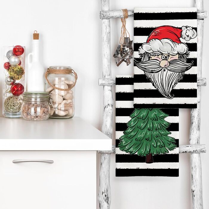 Набор из 4 рождественских кухонных полотенец 45 x 65 см, набор X Ohok