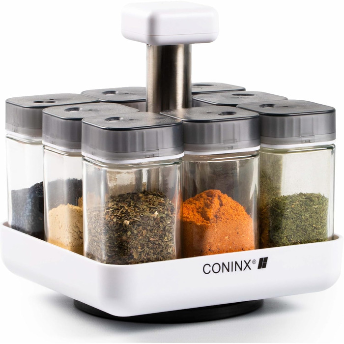 Стійка для спецій із 8 баночками для спецій Coninx