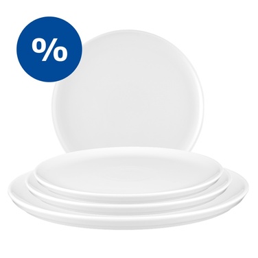 Тарілка / кришка до ємності для зберігання, набір 4 предмети, біла No Limits Seltmann