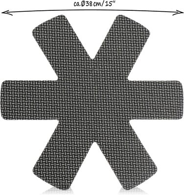 Набір з 6 фетрових підставок під гаряче 38 см, сірий Com-Four