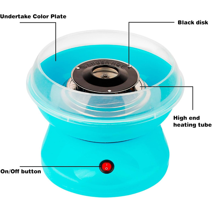 Машина для цукрової вати, синього кольору Sporgo