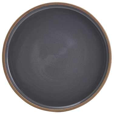Тарілка презентаційна 18*2.3 см із низьким вертикальним бортом, Kava Dark Grey Stoneware Raw Wall, GenWare