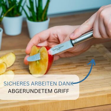 Нож для закусок/стейков, зубчатый край, длина 23 см, Monopol Edition, нержавеющая сталь/пластик, профессиональный, серебристый, 16923360 1 нож