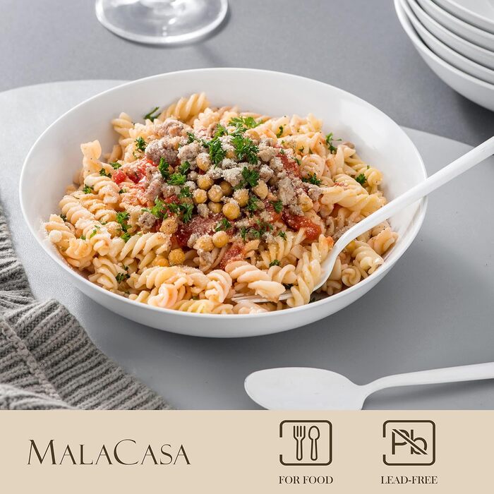 Тарілки для пасти 22,8 см 6 шт MALACASA