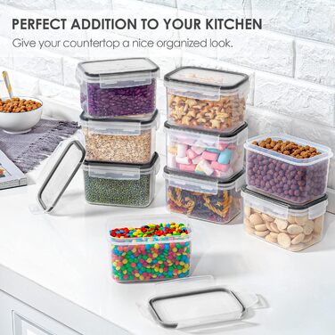 Набір ємностей для зберігання 0,8 л, 12 предметів, Vtopmart