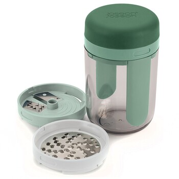 Овочерізка спіральна з трьома змінними насадками Joseph Joseph Sage, зелена, 16 х 7,8 х 7,8 см