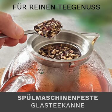 Скляний заварювальний чайник 1,7 л із вбудованим ситечком Creano