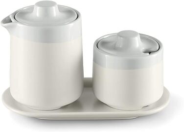 Аксесуари для кави, глечик для молока, цукорниця, піднос, порцеляна, білий Tchibo