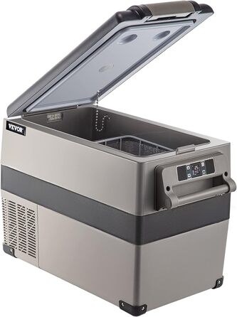 Автомобільний холодильник VEVOR 35L, компресорний холодильник, коробка-холодильник з нержавіючої сталі, ізольована коробка для свят, міні-холодильник, автомобільний холодильник з розеткою 35L (45L)