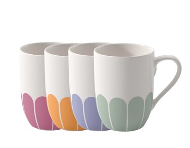 Набір з 4 чашок для кави 290 мл, різнокольорові Fleur Villeroy & Boch