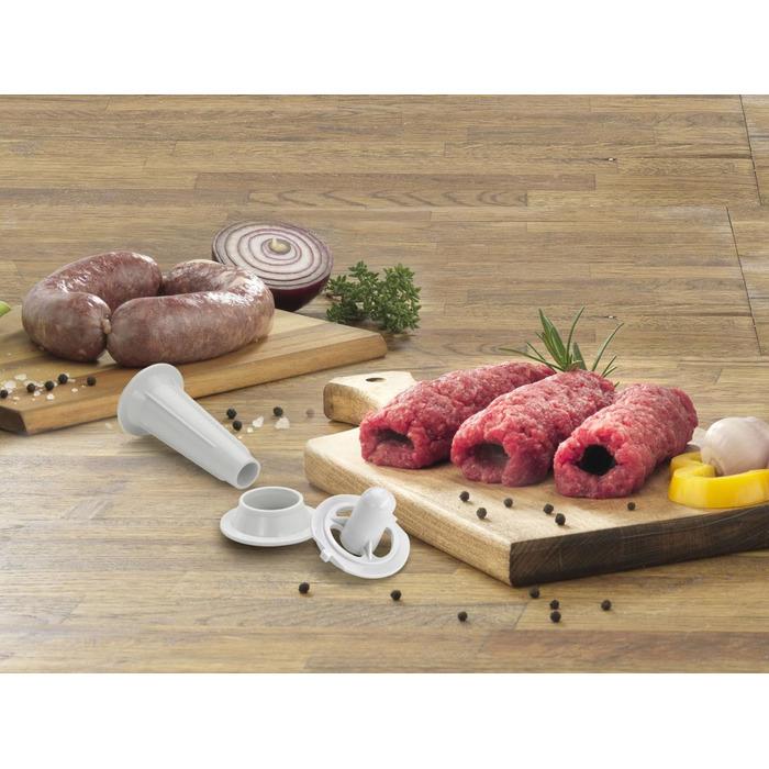 Gorenje Мясорубка, 1600Вт, 2,2 кг/мин, 2 решетки, пластик, белый