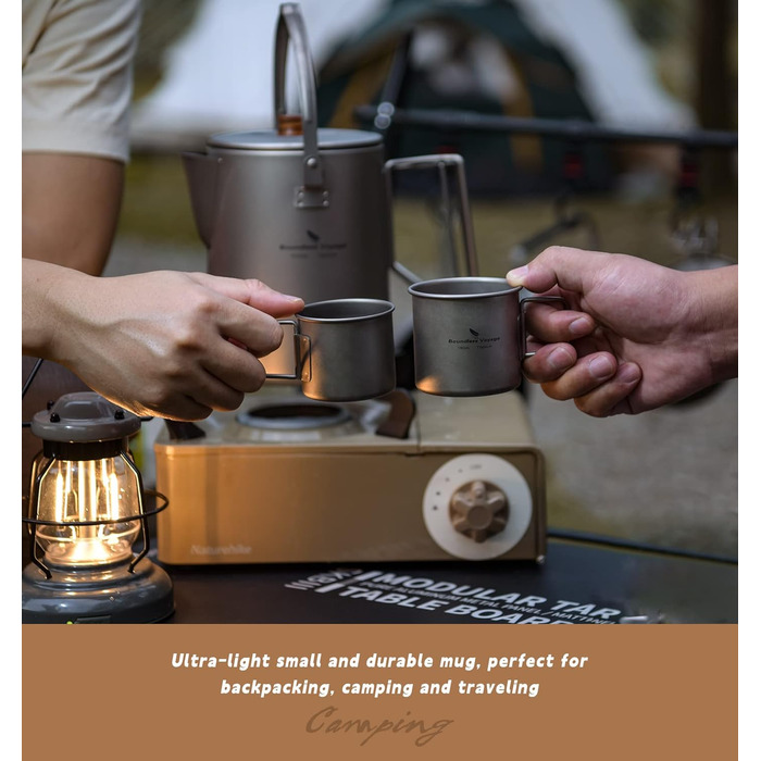 Мл Титановий чайник Кемпінг Кава Чайник Легкий чайник для баріста Кавоварка Подорожі на свіжому повітрі Пікнік Піші прогулянки Сад Багаття Піч Верхній чайник швидкого заварювання Ti3128D (Ti3128d 1,5 л чайник і 500 мл чайник і набір чашок 120 мл і 180 мл)