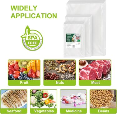 Вакуумні пакети 150 пакетів - 15x25 см (50), 20x30 см (50), 28x40 см (50) Bonsenkitchen