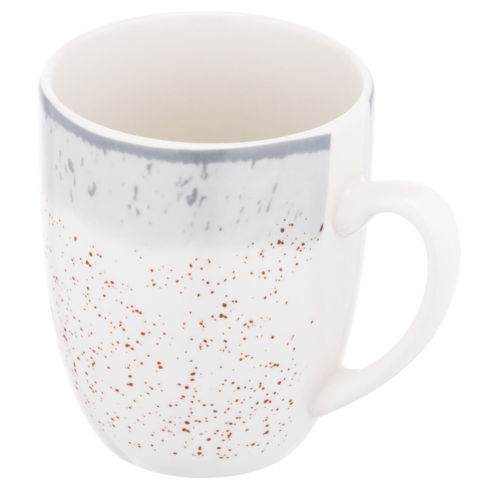 Чашка ARDESTO Siena, 360мл, Фарфор, Бело-серый