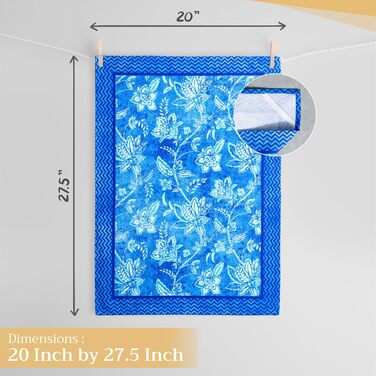 Набір із 3 багатоцільових кухонних рушників Maison d&39 Hermine Сільське Різдво зі 100 бавовни Барні рушники День подяки/Різдво (50 см x 70 см) (06 - Indigo Love)