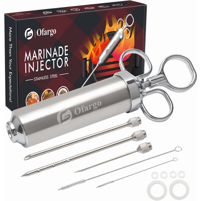 Шприц для маринада с 3 иглами 60 мл Ofargo