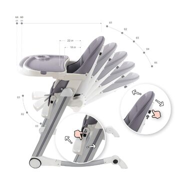 Дитячий стільчик для годування зі знімним підносом та ігровою аркою Engel & Storch